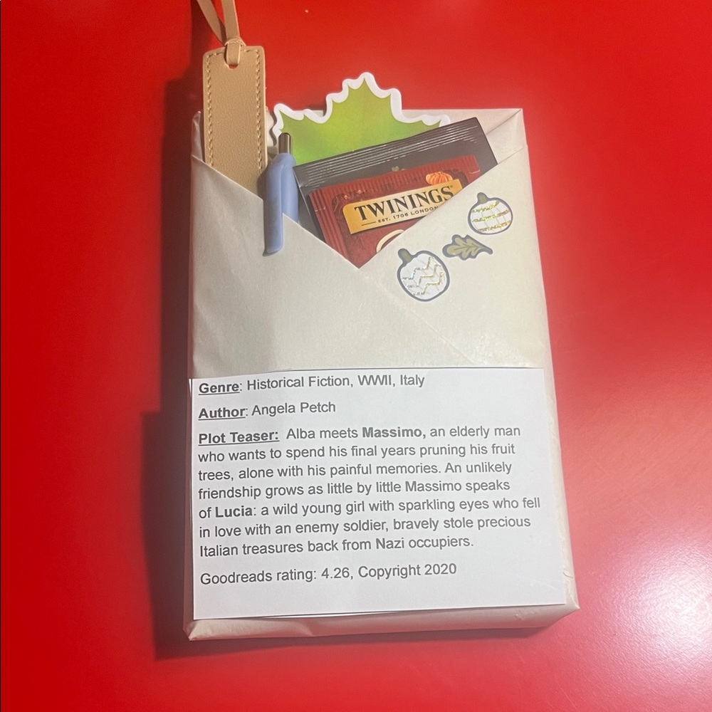 Blind Date With A Book: Historical Fiction WW II Italy